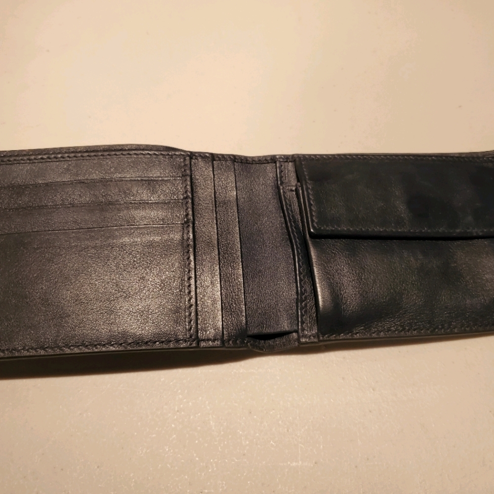 Blue MicrGuccissima bi-fold Wallet w/ Coin Pouch - Picture 4 of 4